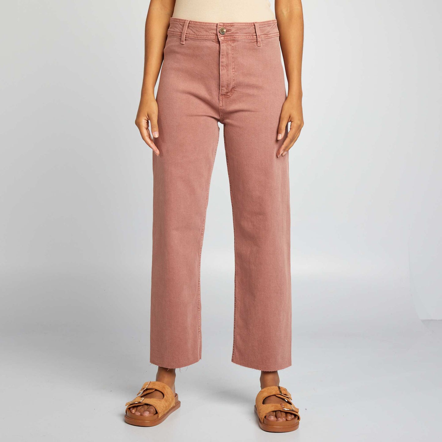 Straight wide-leg trousers L27 PINK