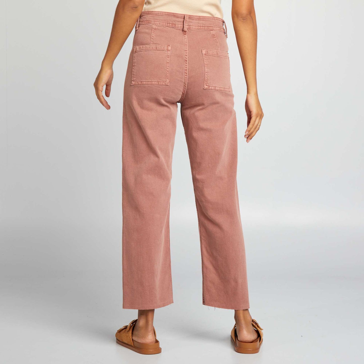 Straight wide-leg trousers L27 PINK