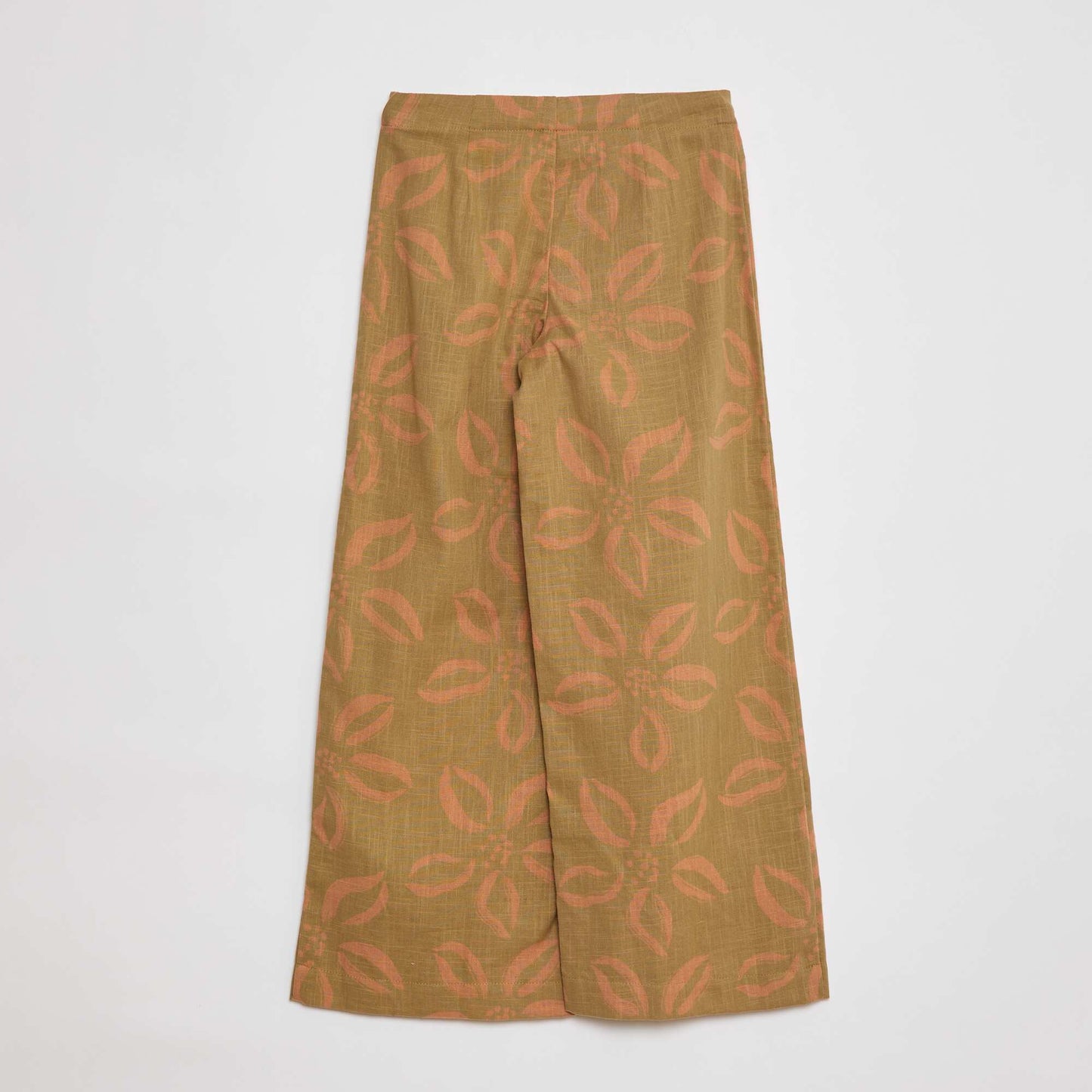 Wide-leg trousers with print KHAKI