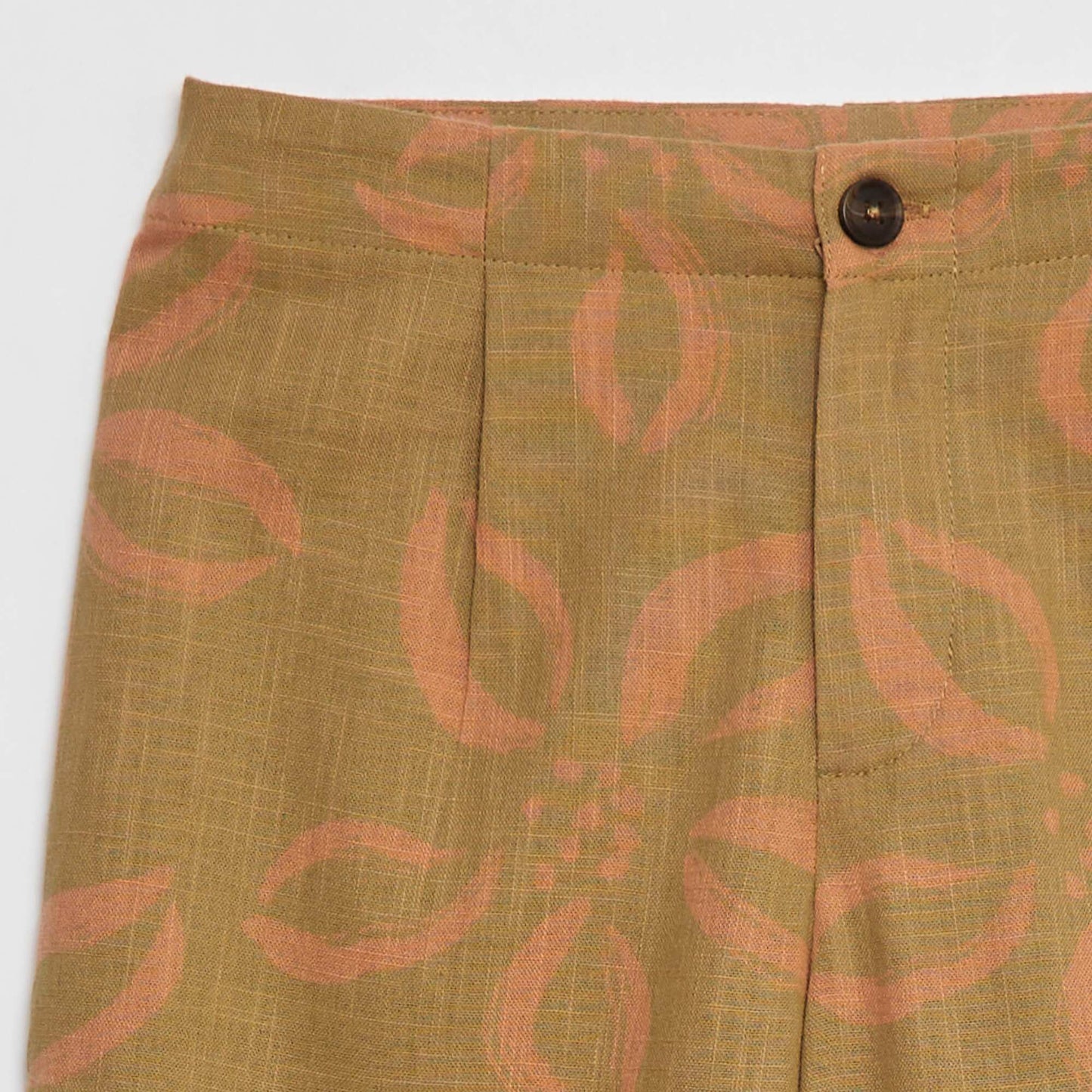 Wide-leg trousers with print KHAKI
