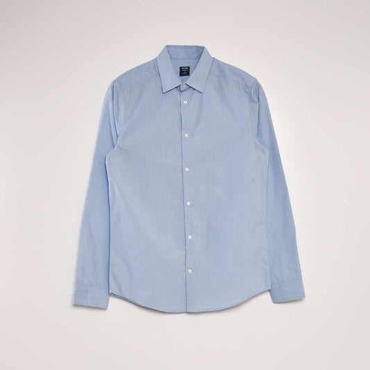 Classic plain shirt BLUE