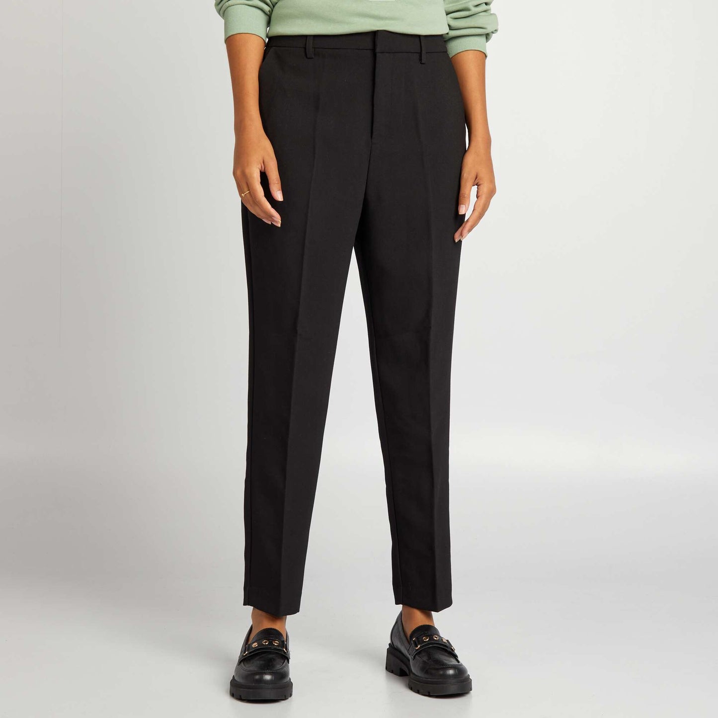 Cigarette trousers black