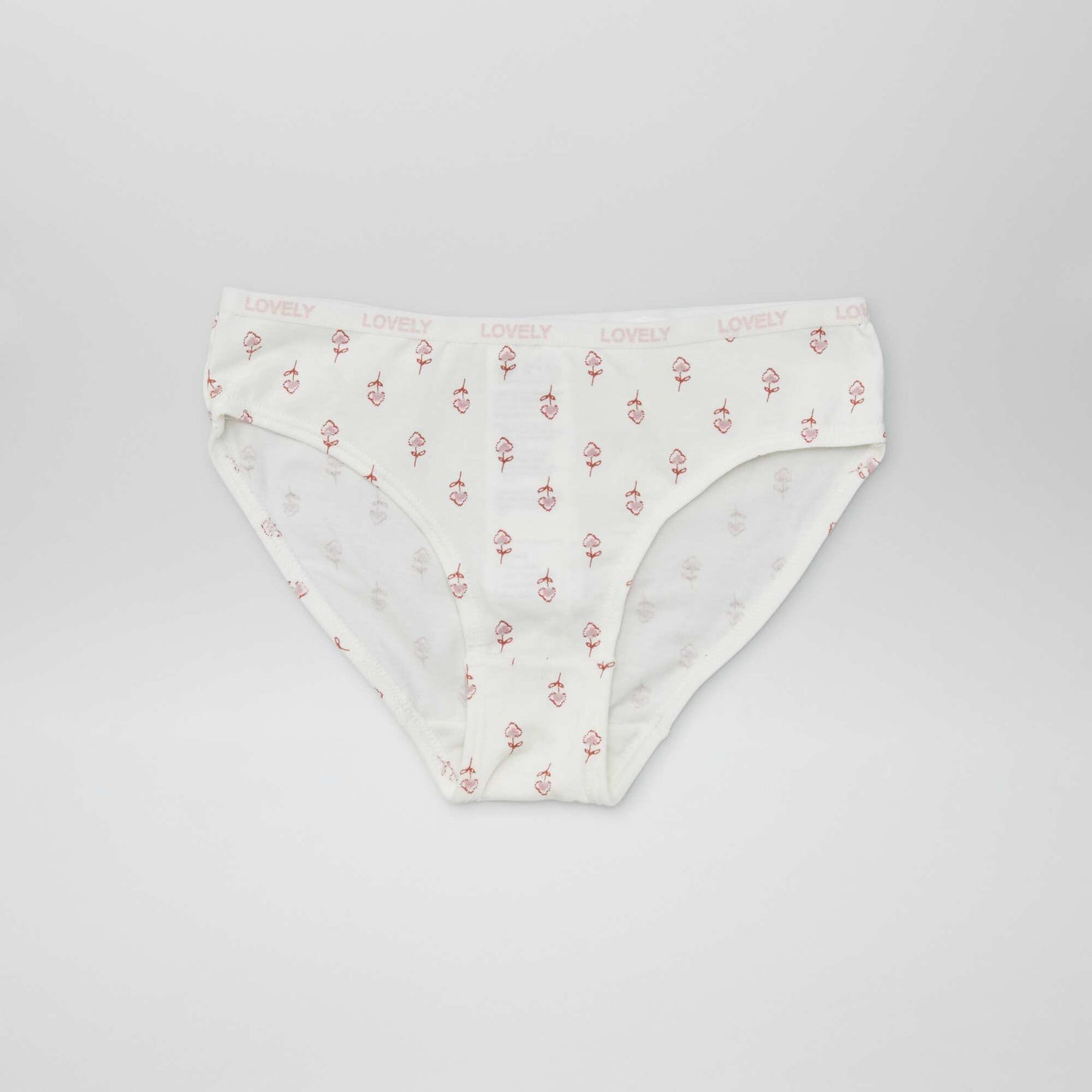 Pack of 4 pairs of printed briefs WHITE