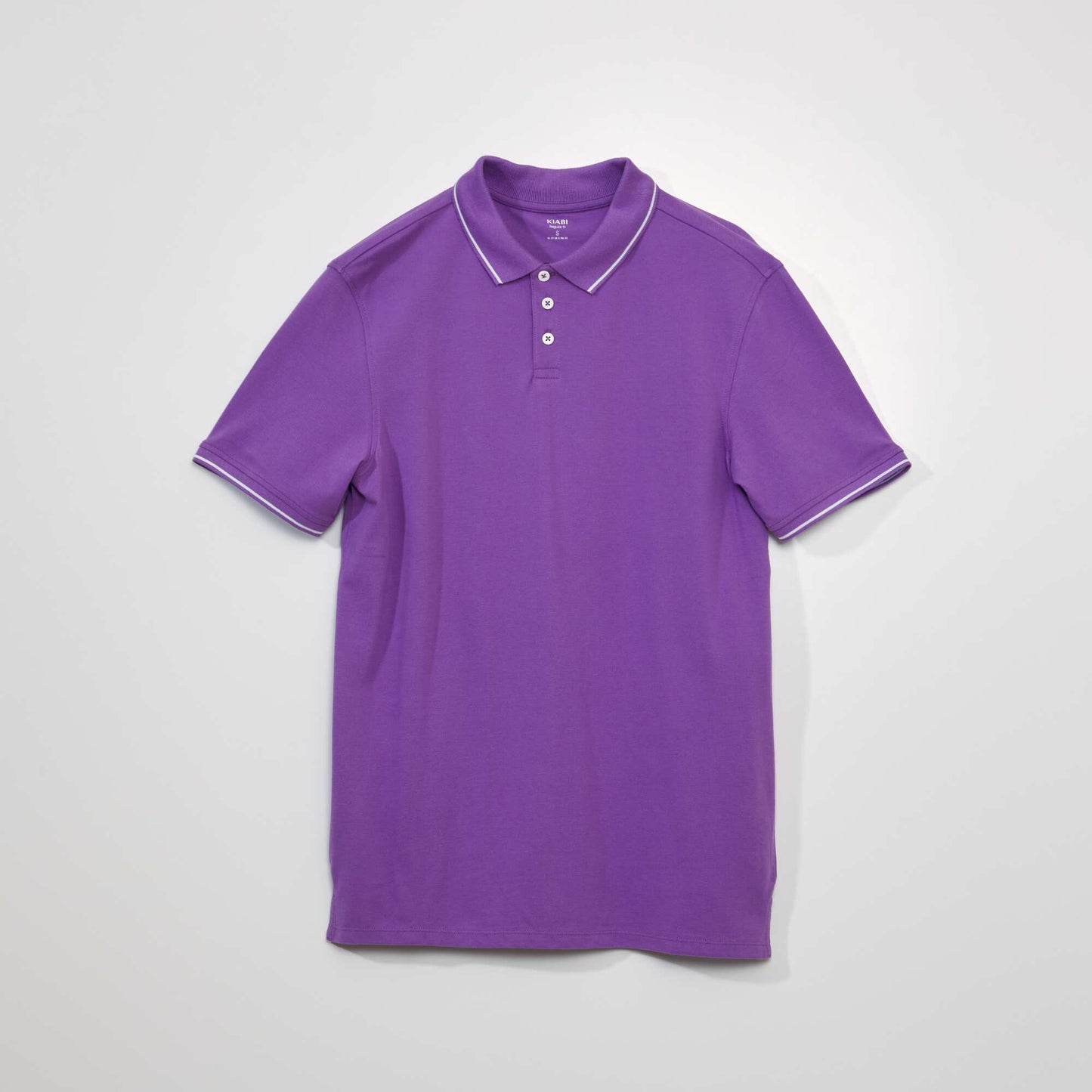 Cotton piqué polo shirt PURPLE