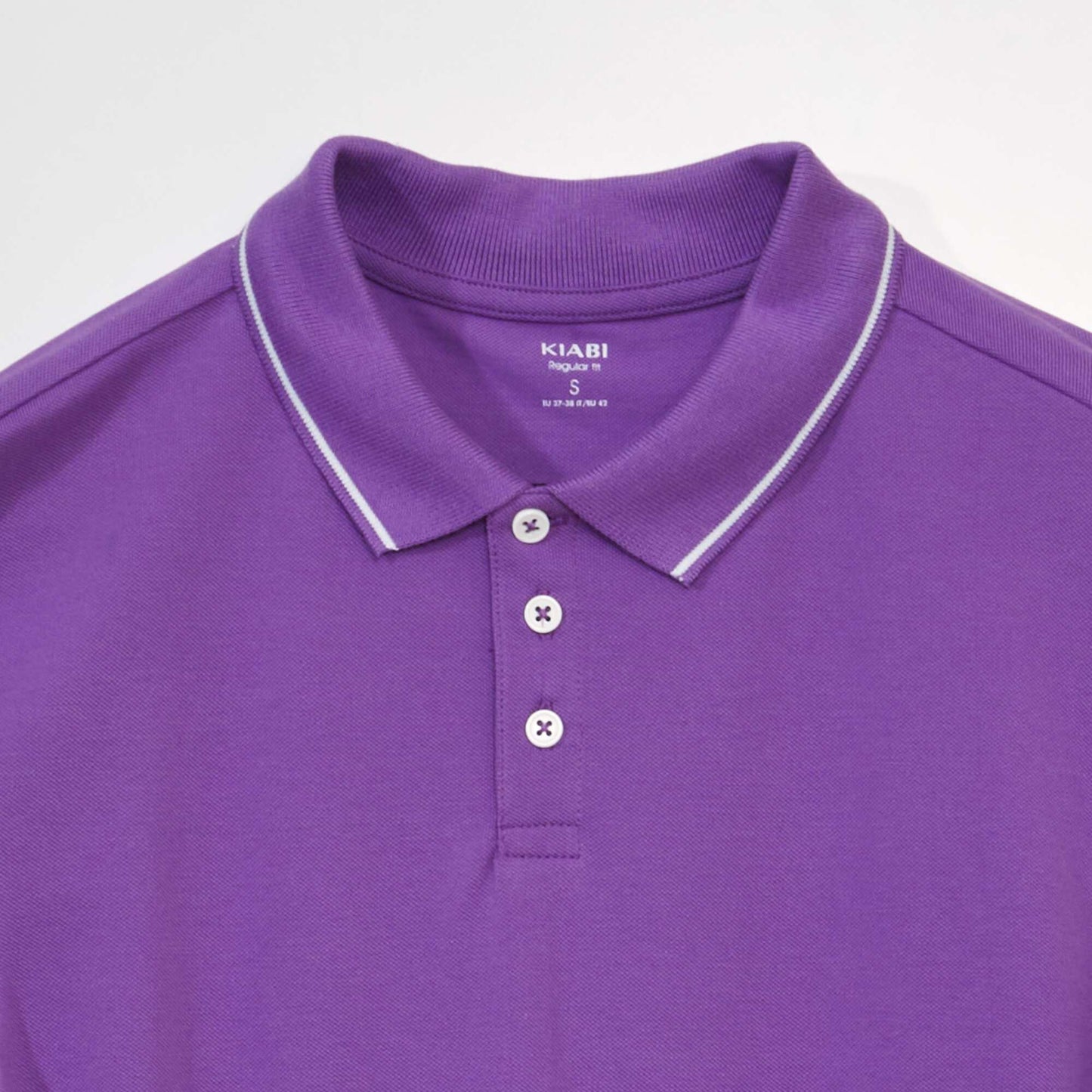 Cotton piqué polo shirt PURPLE