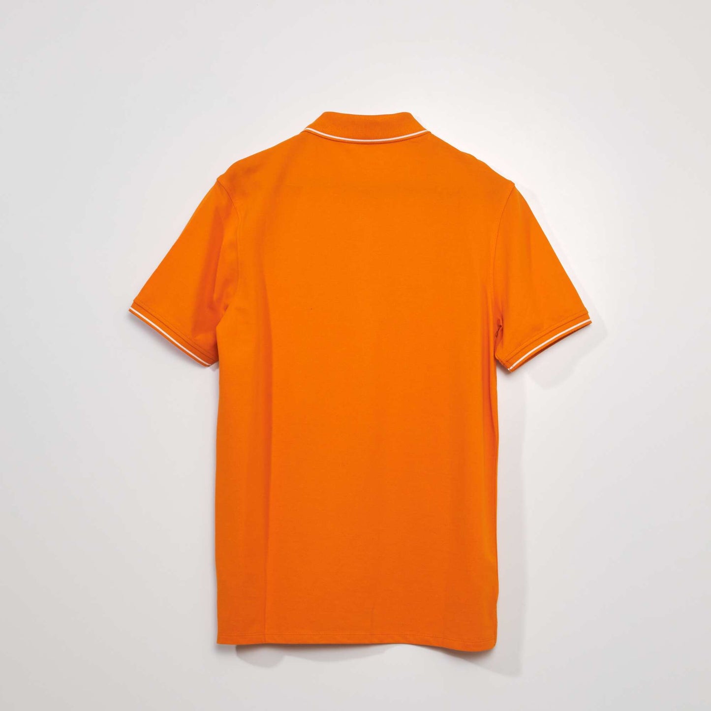 Cotton piqué polo shirt orange