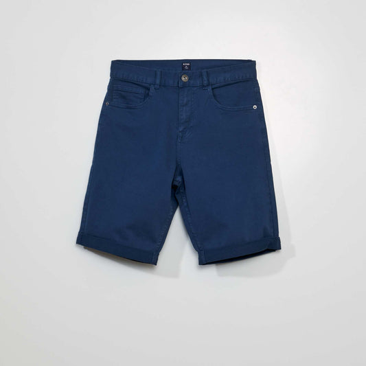 Chino Bermuda shorts with 5 pockets BLUE