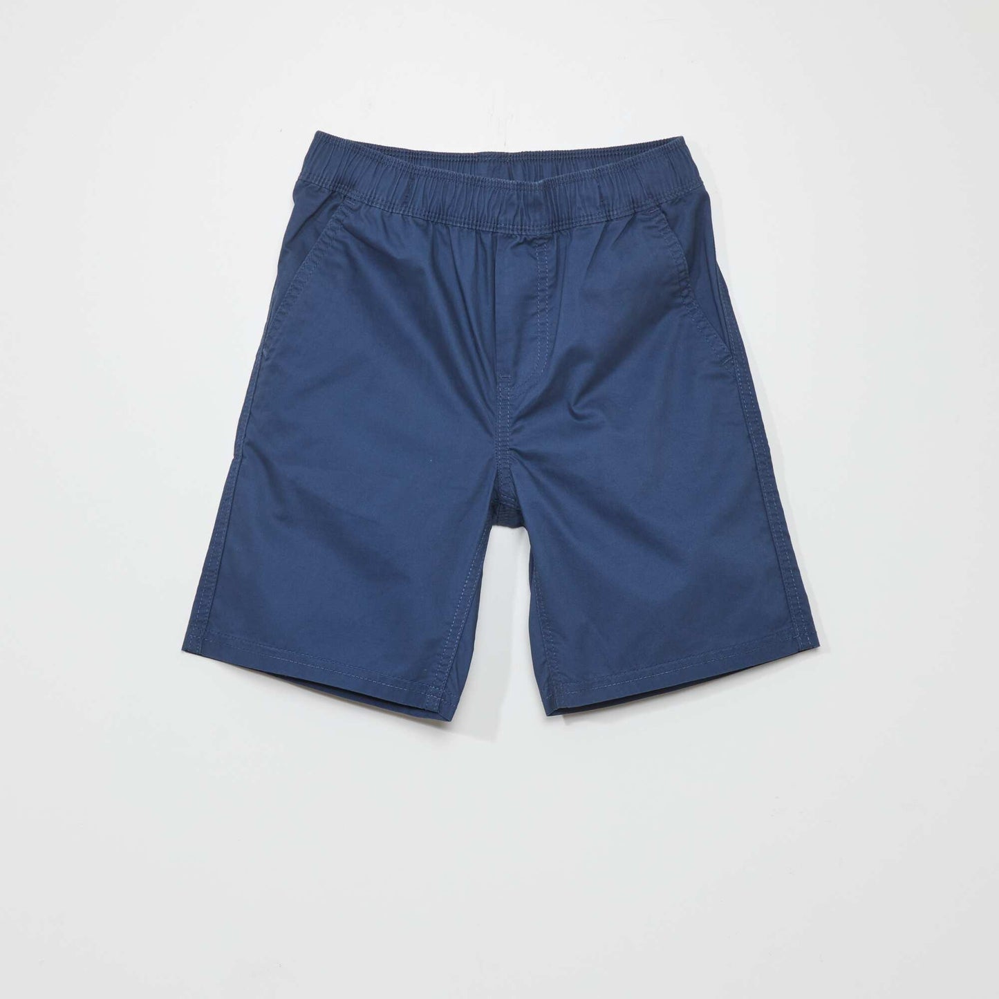 Regular-fit twill Bermuda shorts BLUE