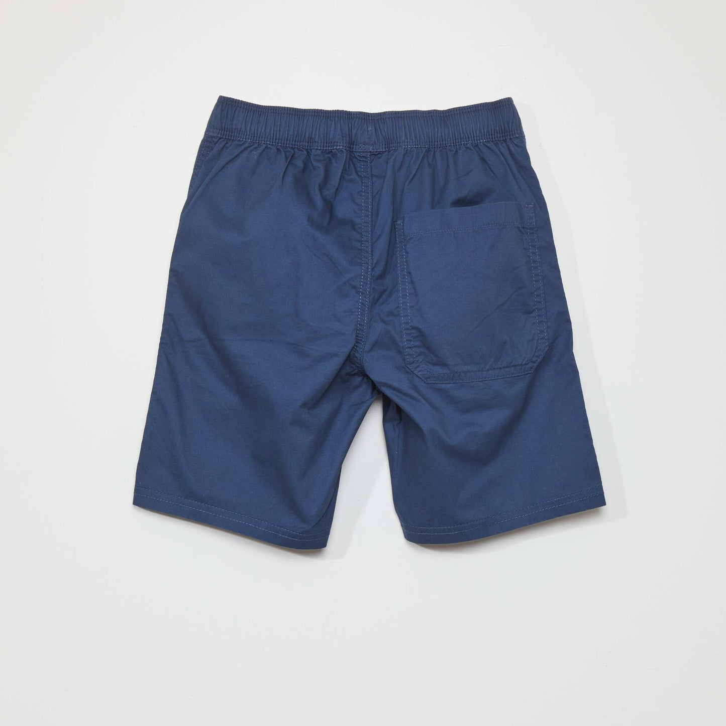 Regular-fit twill Bermuda shorts BLUE