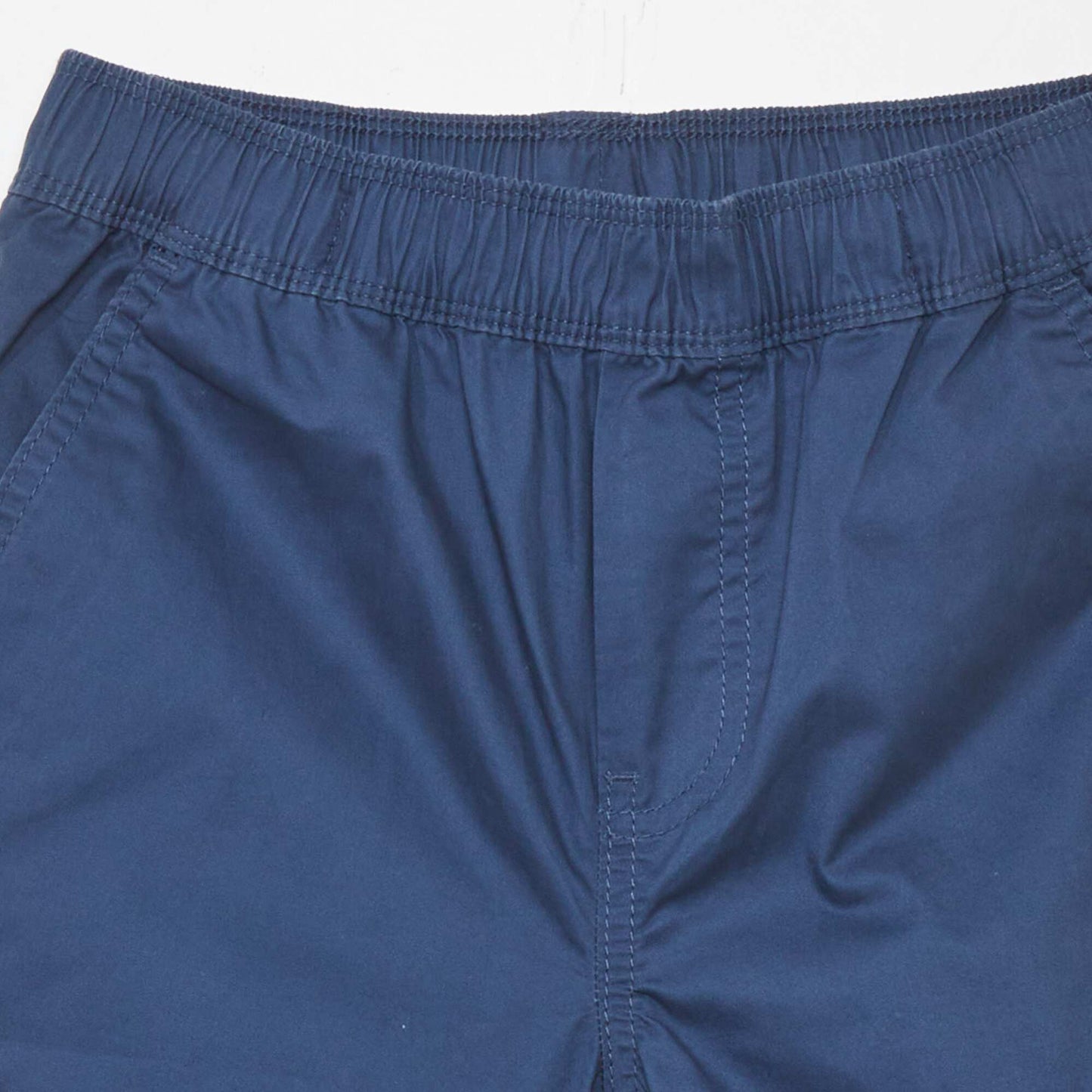 Regular-fit twill Bermuda shorts BLUE