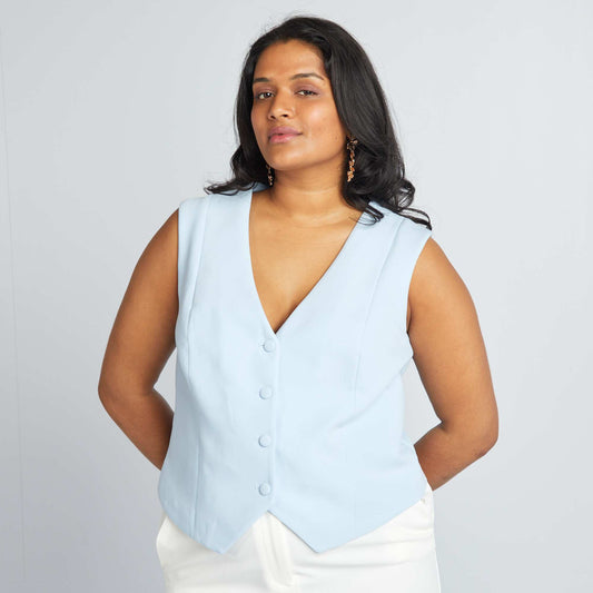 Waiter-style waistcoat BLUE