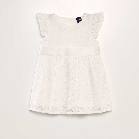 Lace party dress WHITE