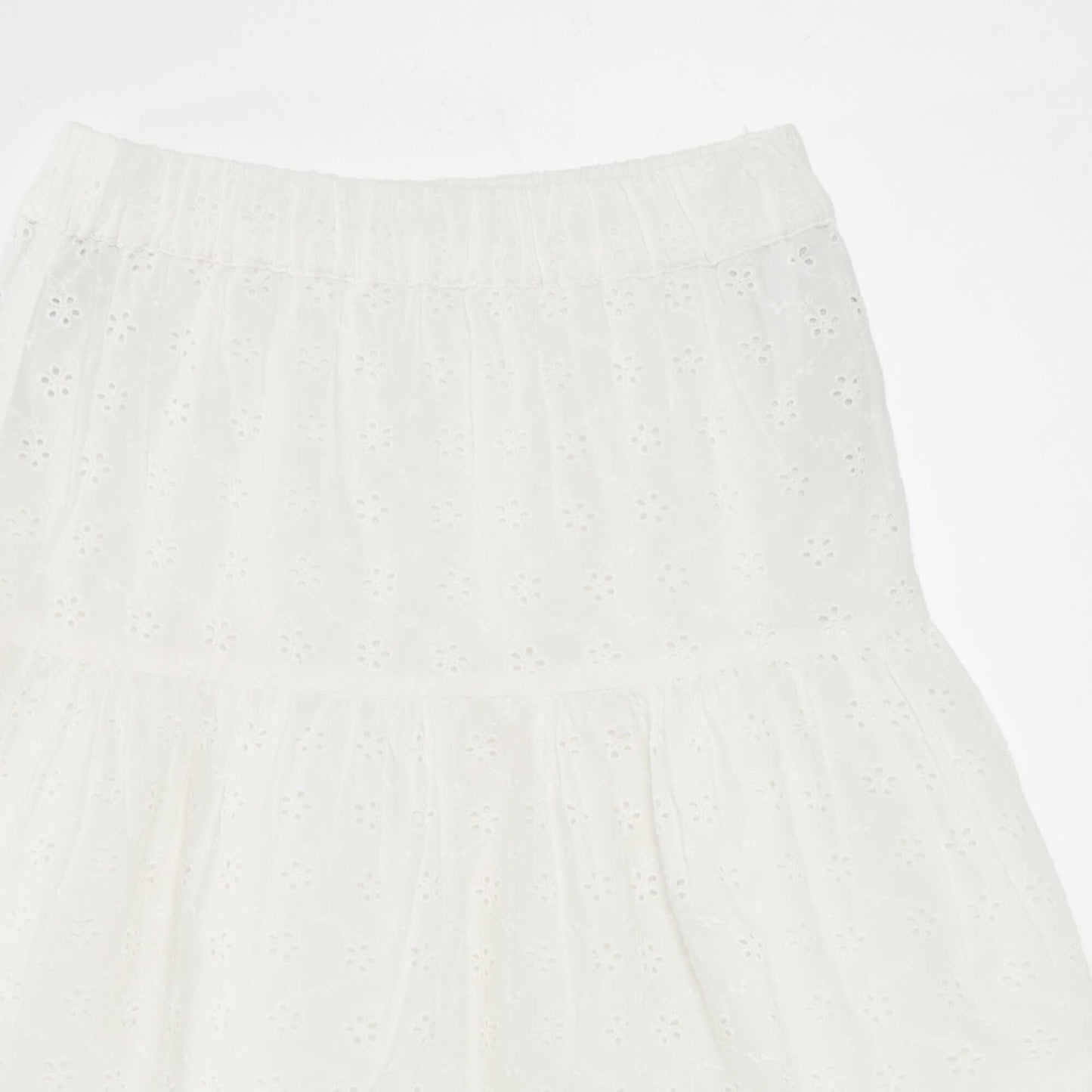 A-line broderie anglaise skirt WHITE