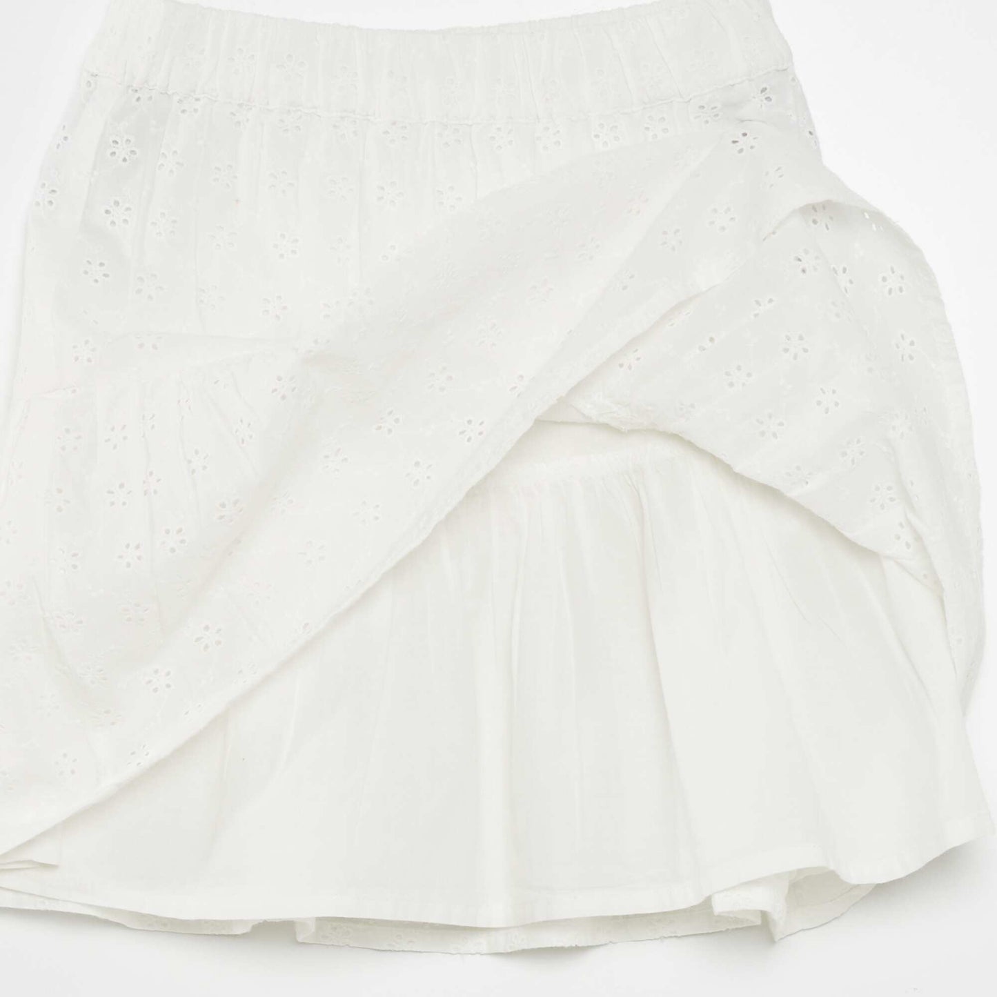 A-line broderie anglaise skirt WHITE