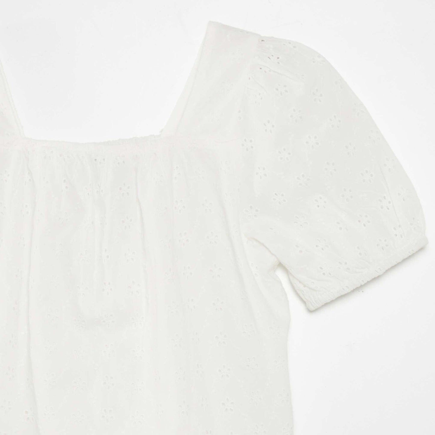 Broderie anglaise blouse WHITE