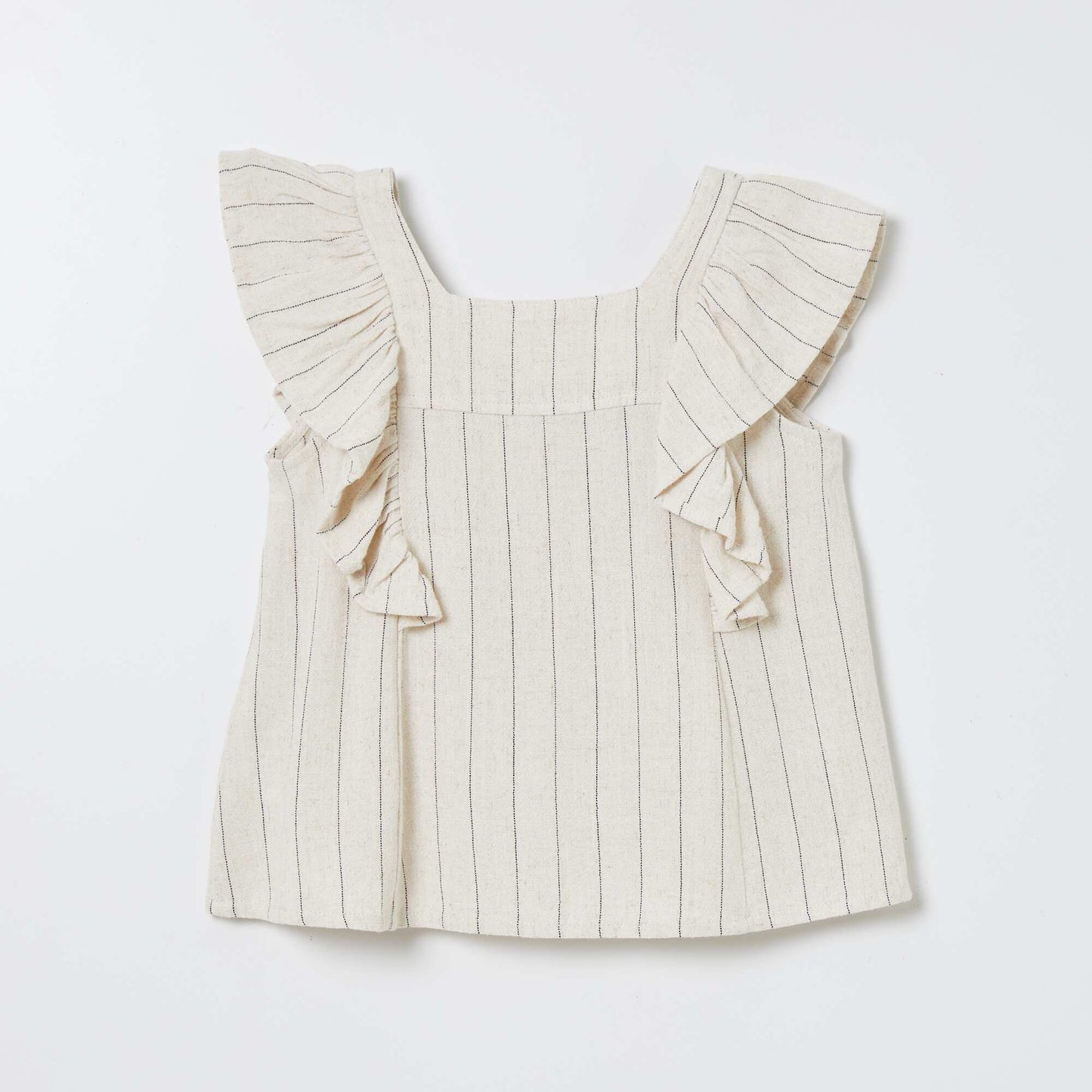 Light ruffled top BEIGE