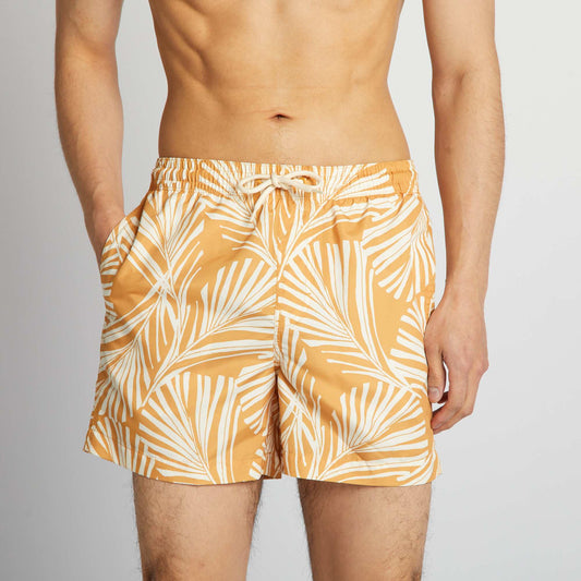 Patterned swim shorts YELLOW