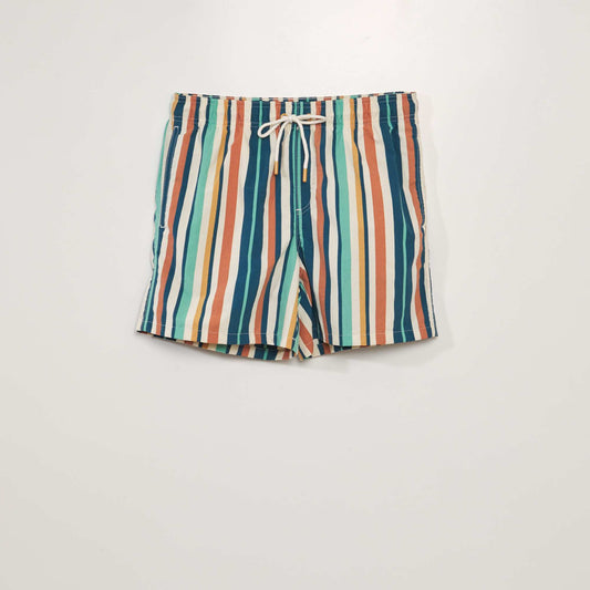 Striped swim shorts BEIGE