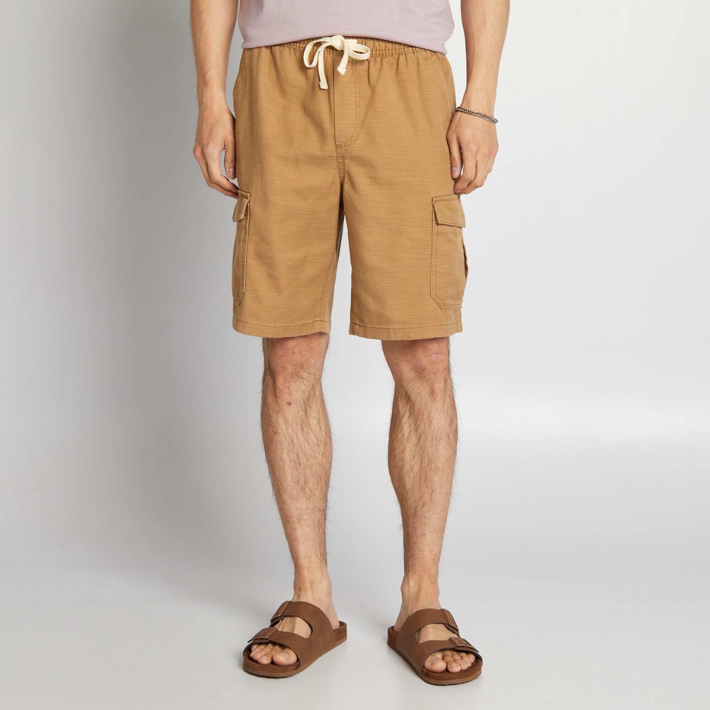 Chino Bermuda shorts with side pockets BEIGE