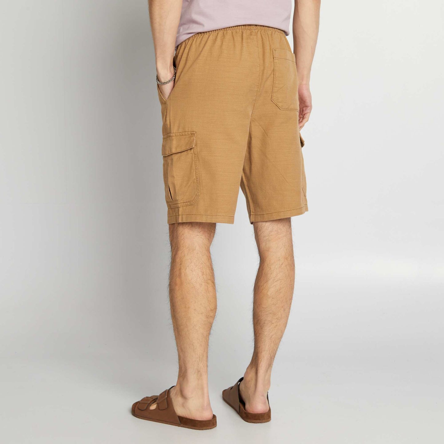 Chino Bermuda shorts with side pockets BEIGE