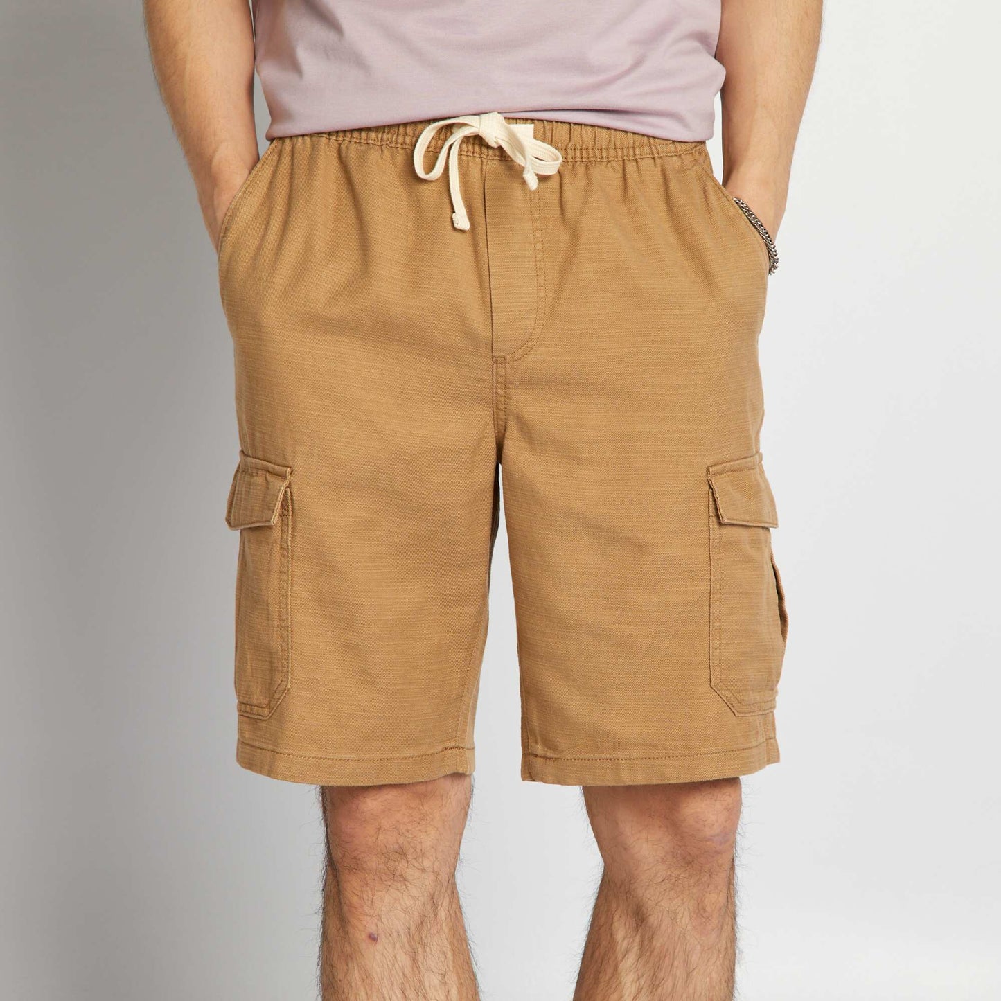 Chino Bermuda shorts with side pockets BEIGE