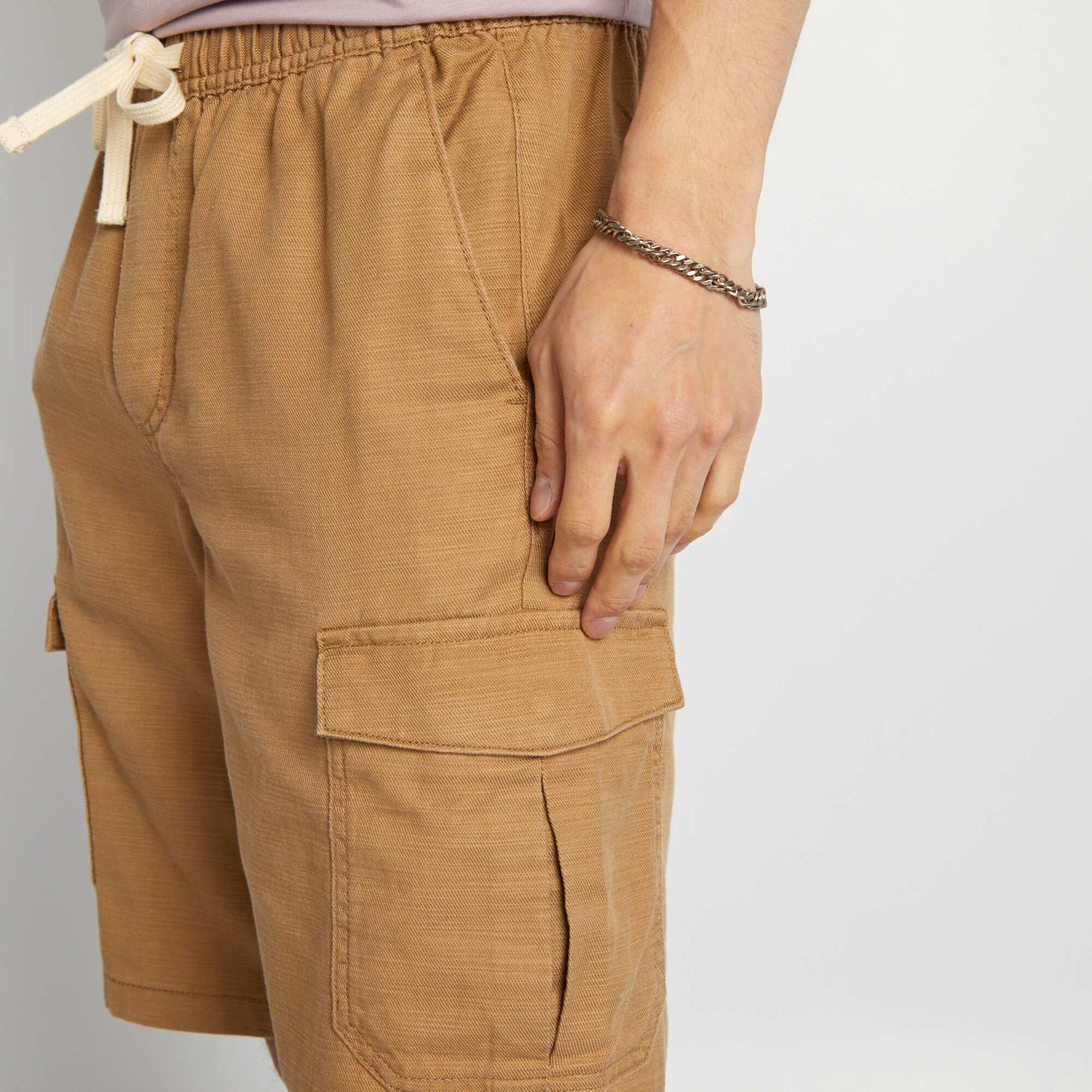 Chino Bermuda shorts with side pockets BEIGE