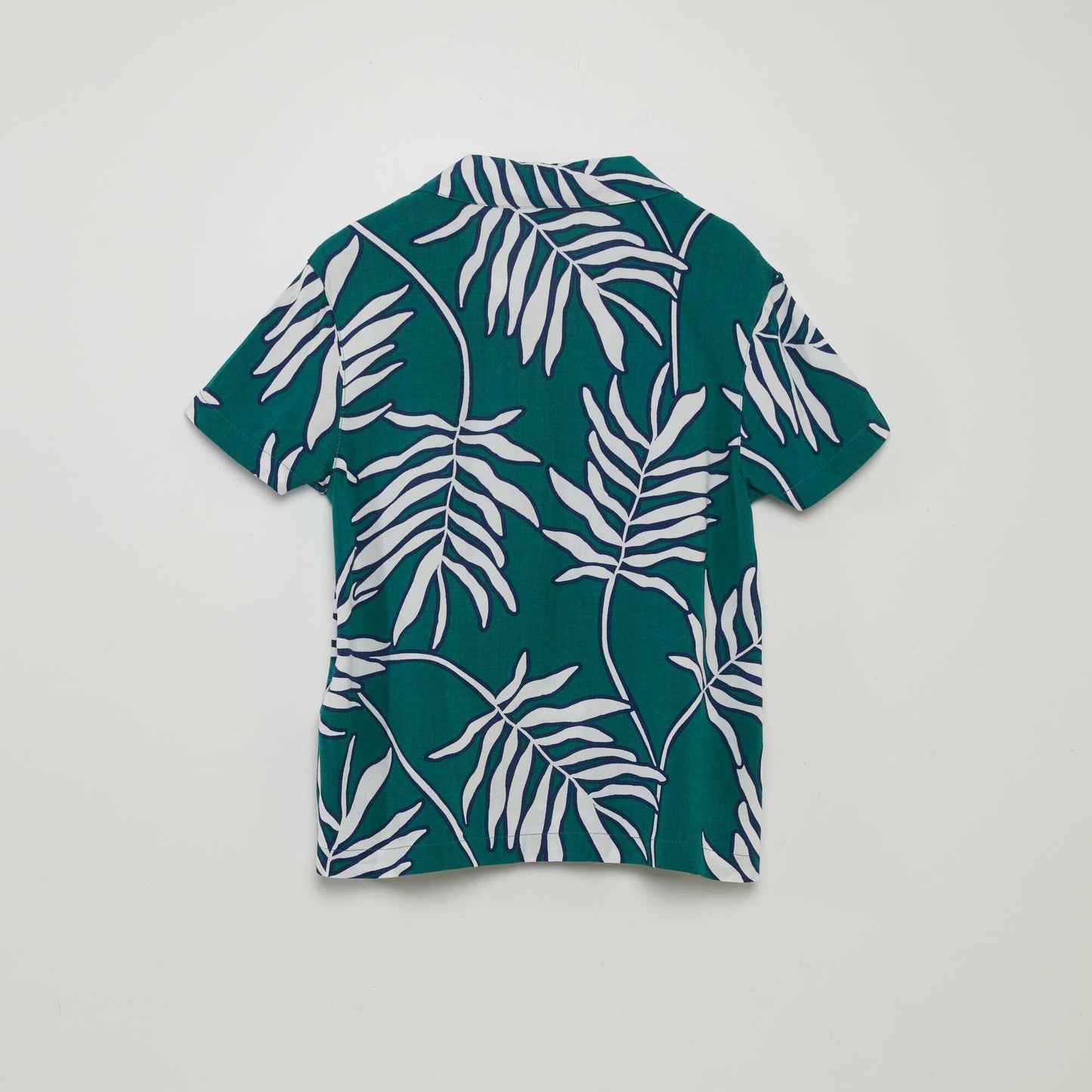 Printed short-sleeved blouse GREEN