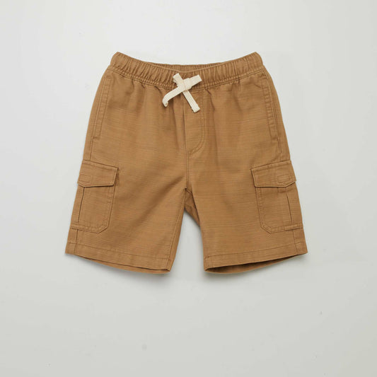 Bermuda shorts with side pockets BEIGE