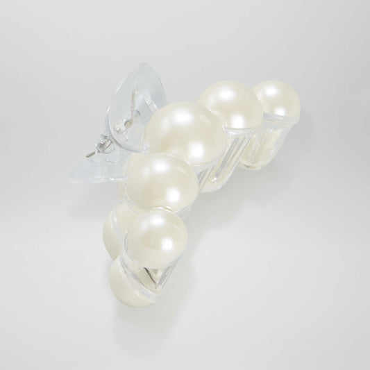 Beaded claw clip WHITE