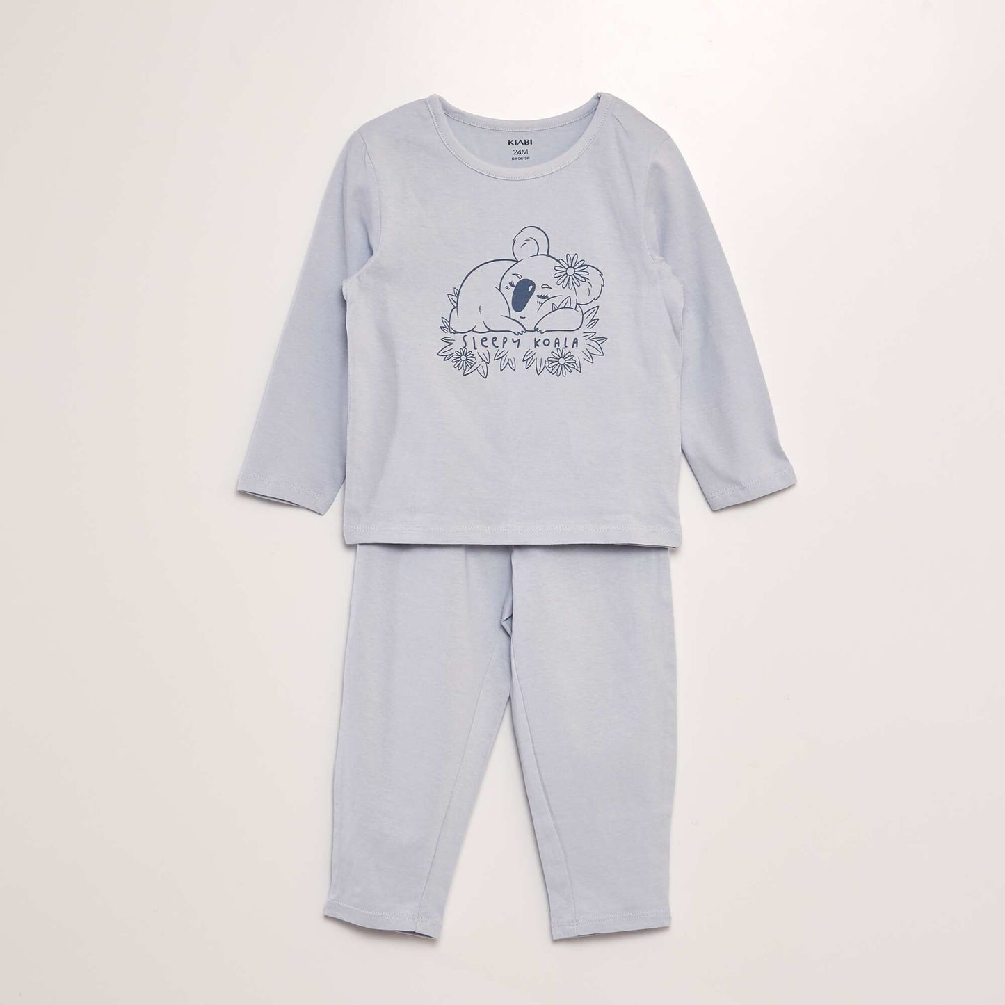 Two-piece printed long pyjamas BLUE