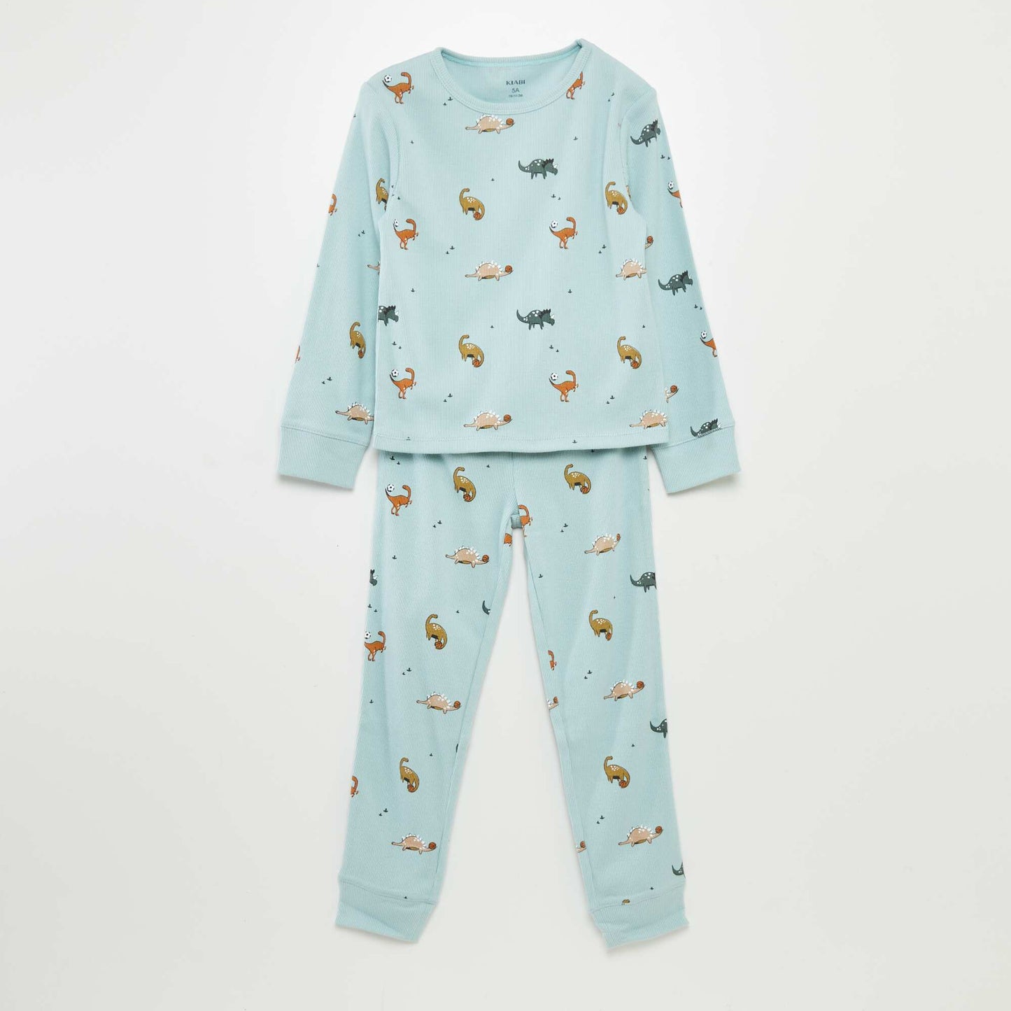 2-piece printed ribbed pyjamas GREEN