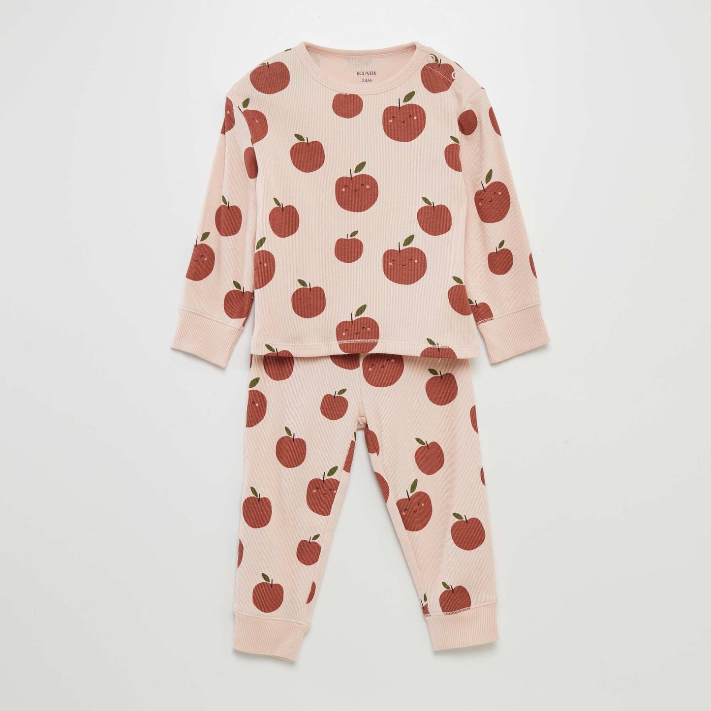 2-piece printed ribbed pyjamas ORANGE