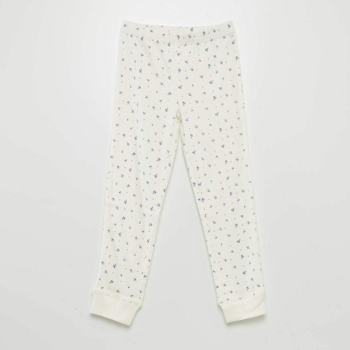 2-piece printed ribbed pyjamas WHITE