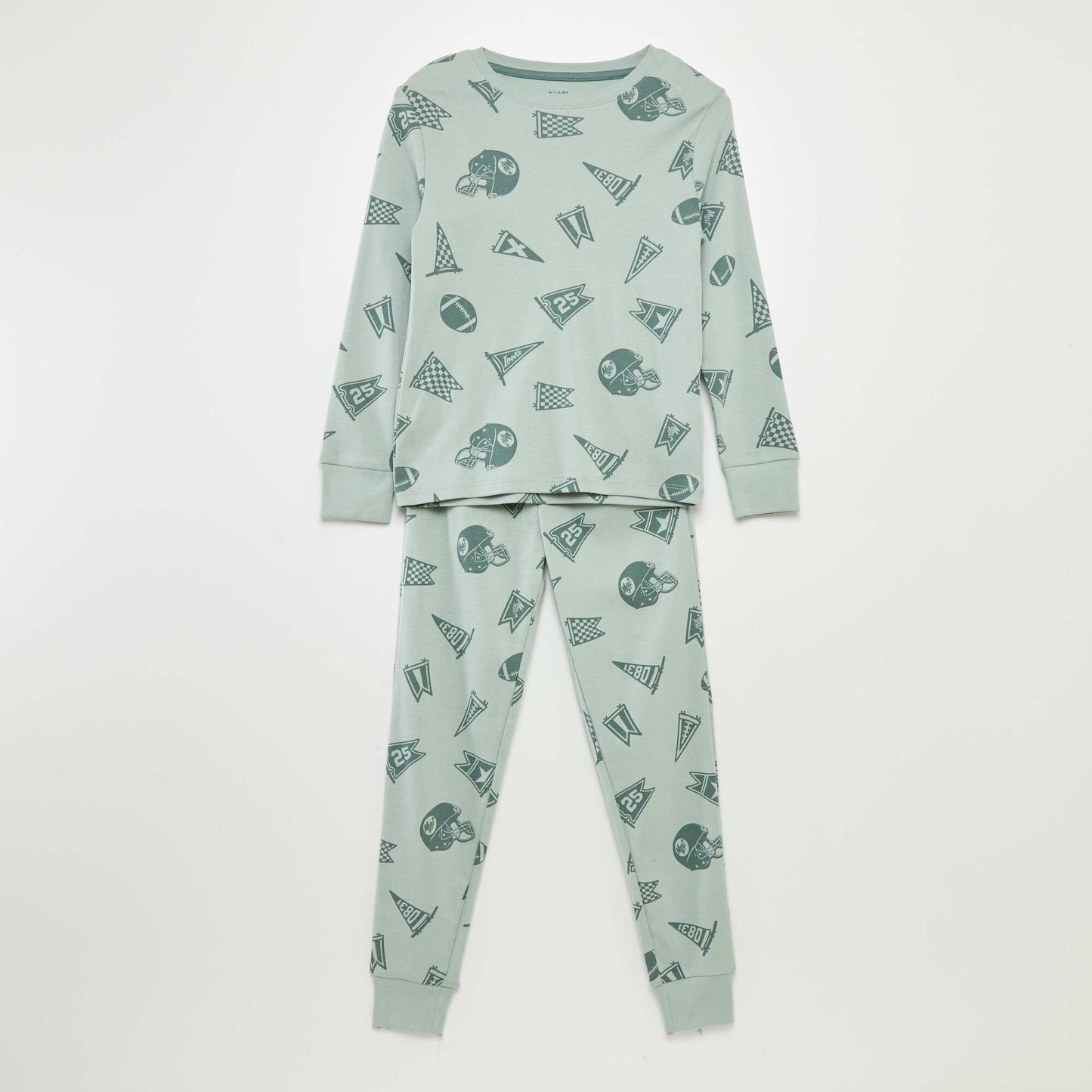 T-shirt + trousers pyjama set - 2-piece set GREEN