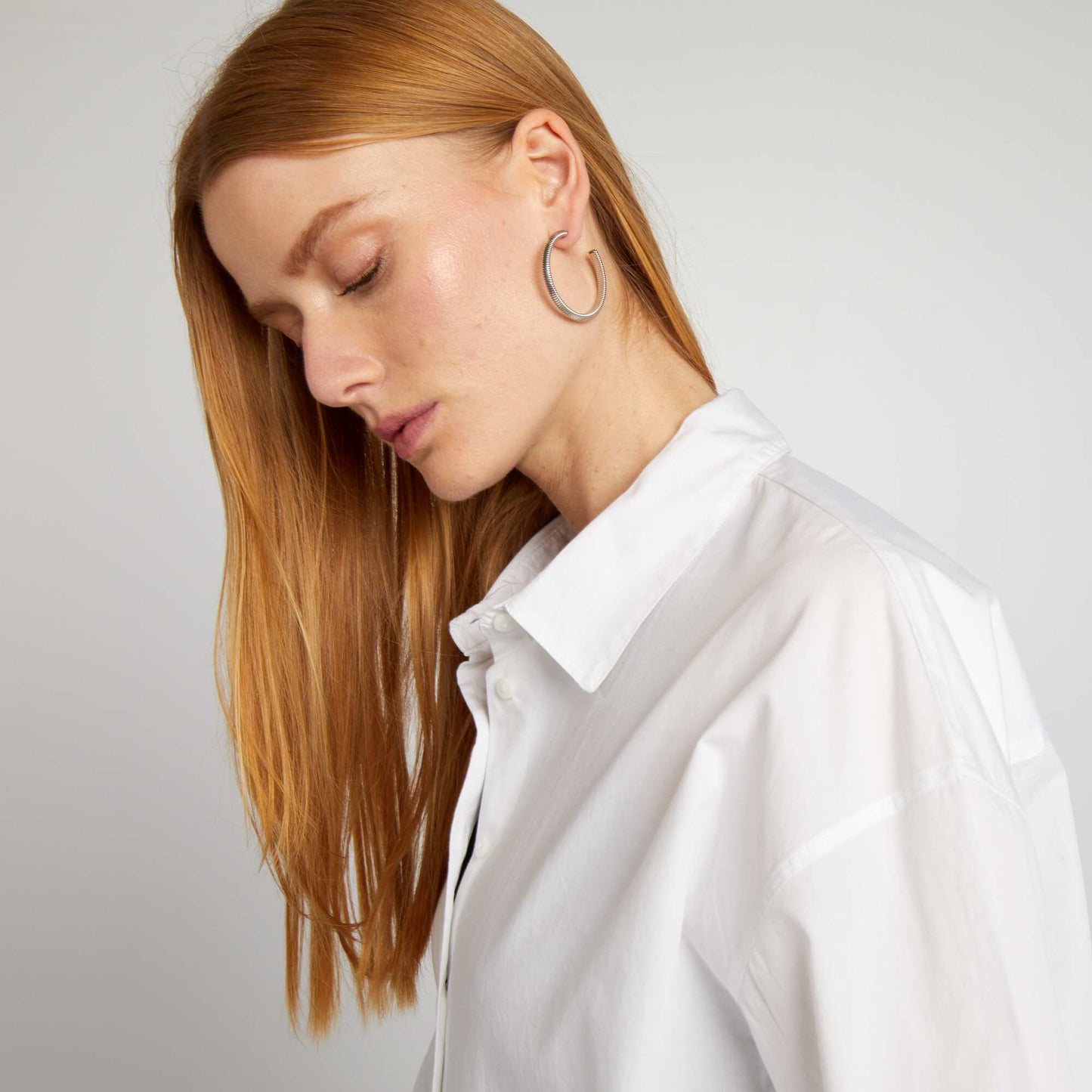 Basic poplin shirt white