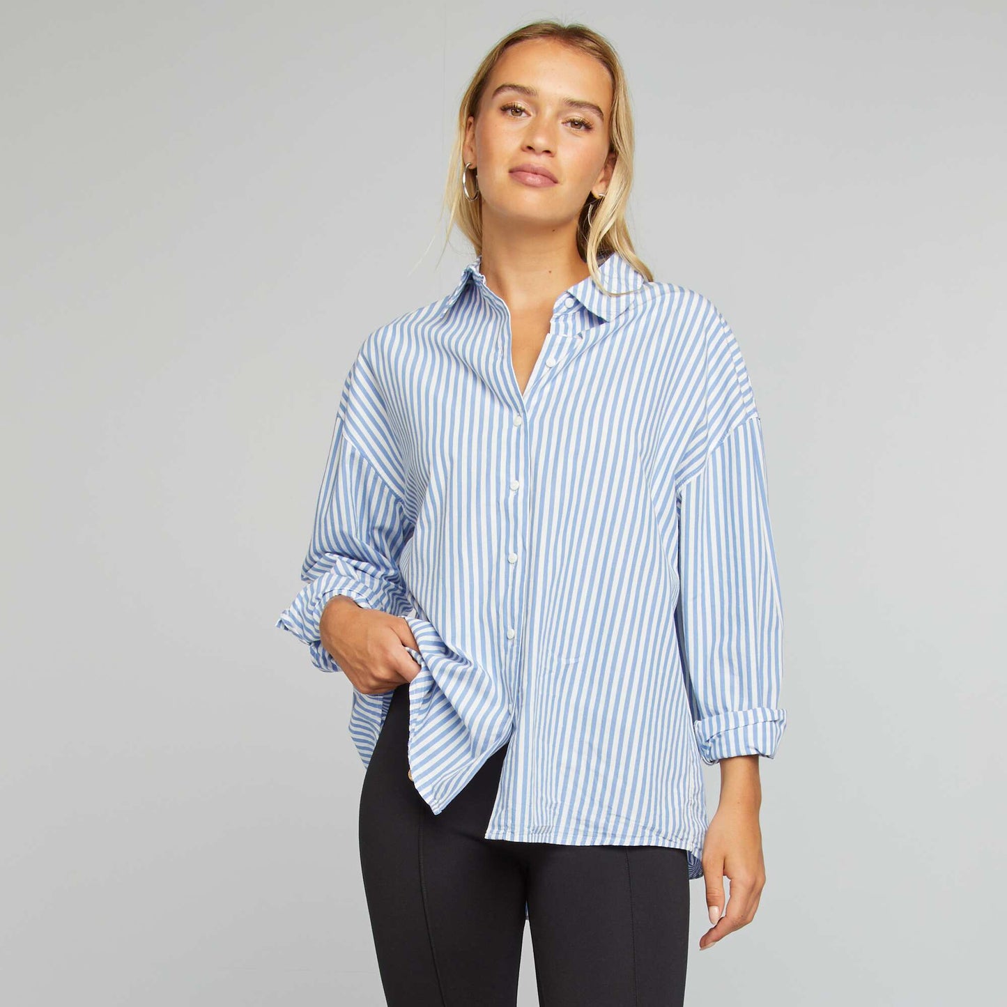 Basic poplin shirt WHITE