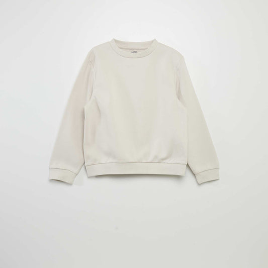 Plain sweatshirt WHITE