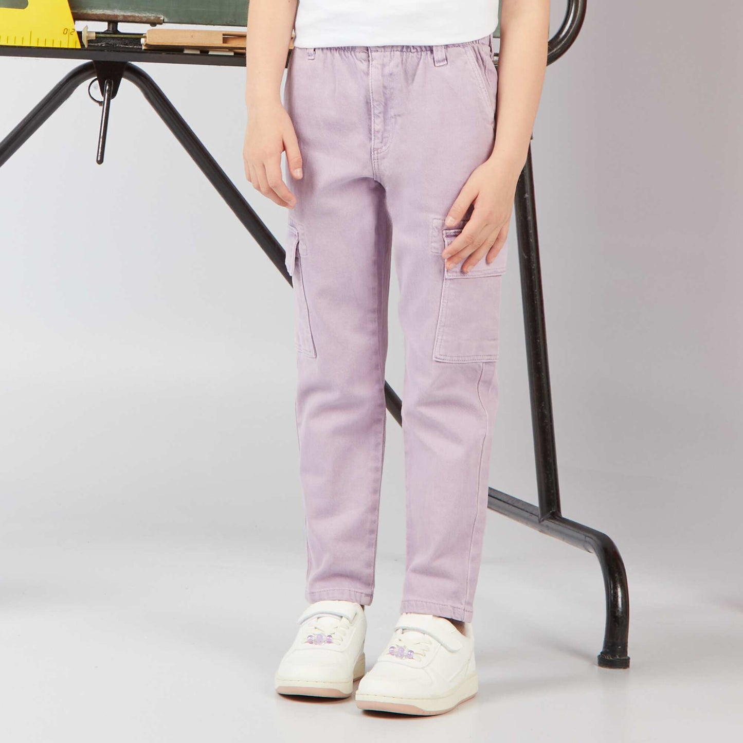 Mom-fit jeans PURPLE