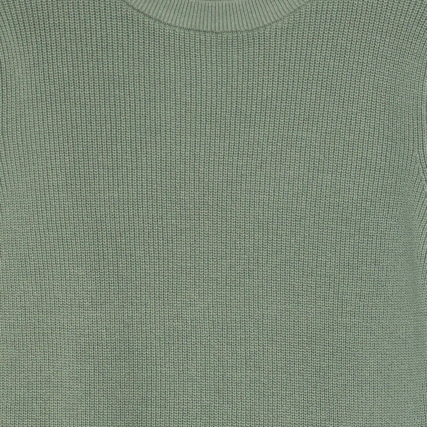 Round-neck knit sweater BLUE