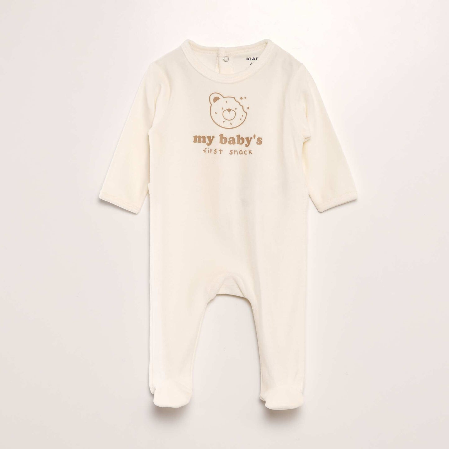 Velour sleepsuit BEIGE