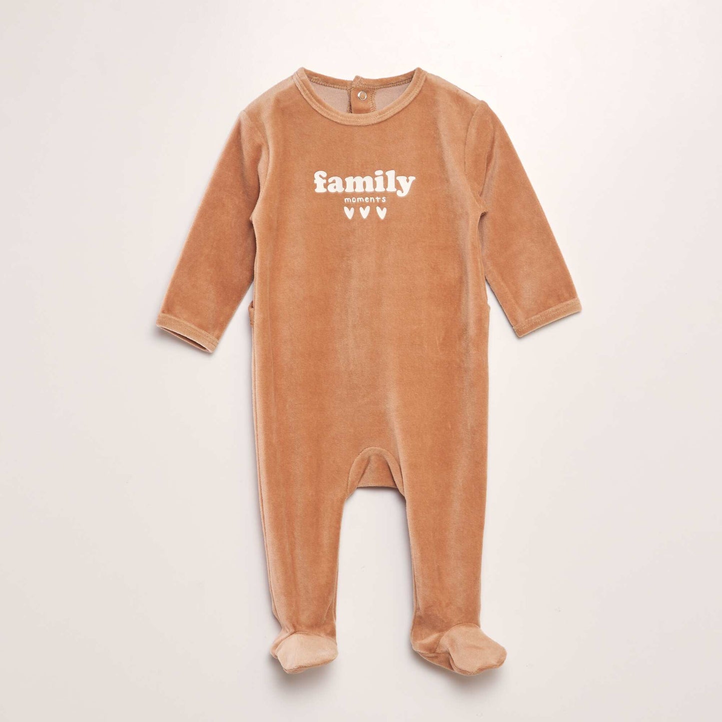 Velour sleepsuit BROWN