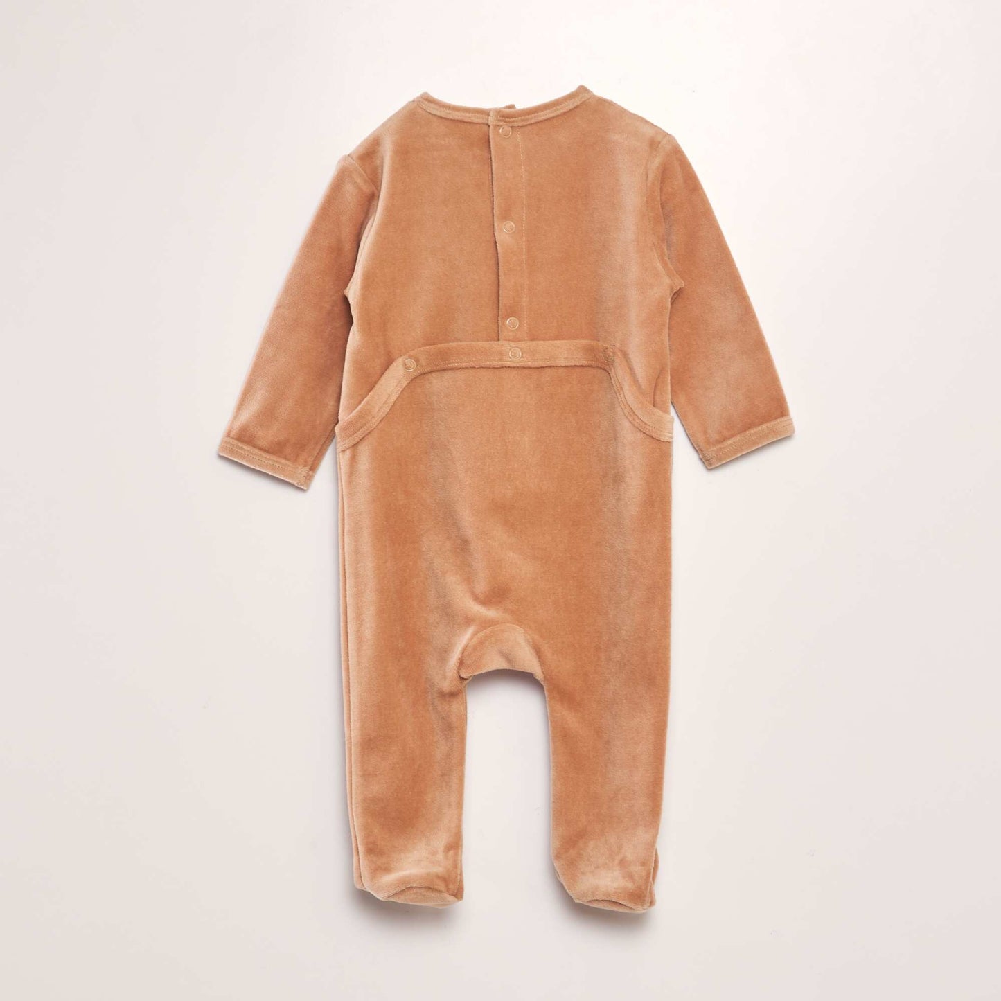 Velour sleepsuit BROWN