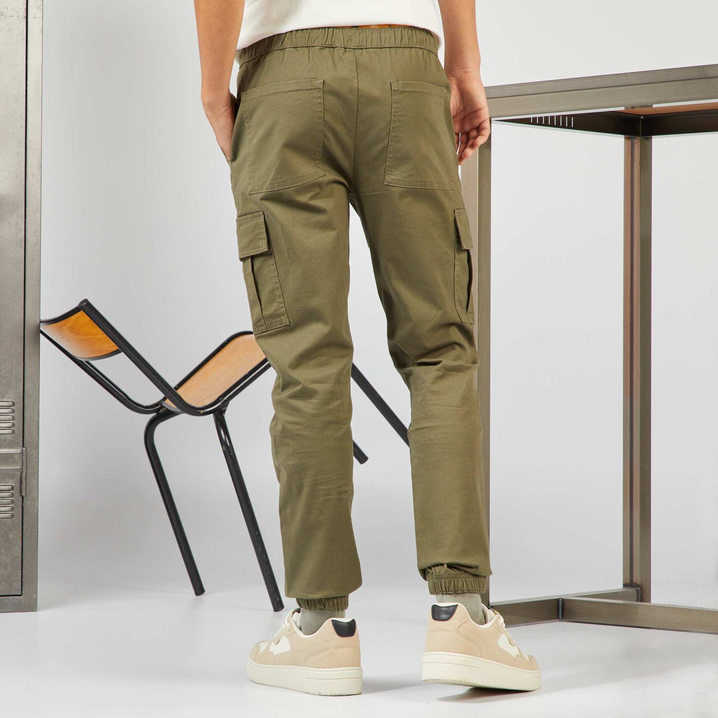 Trousers with side pockets KHAKI