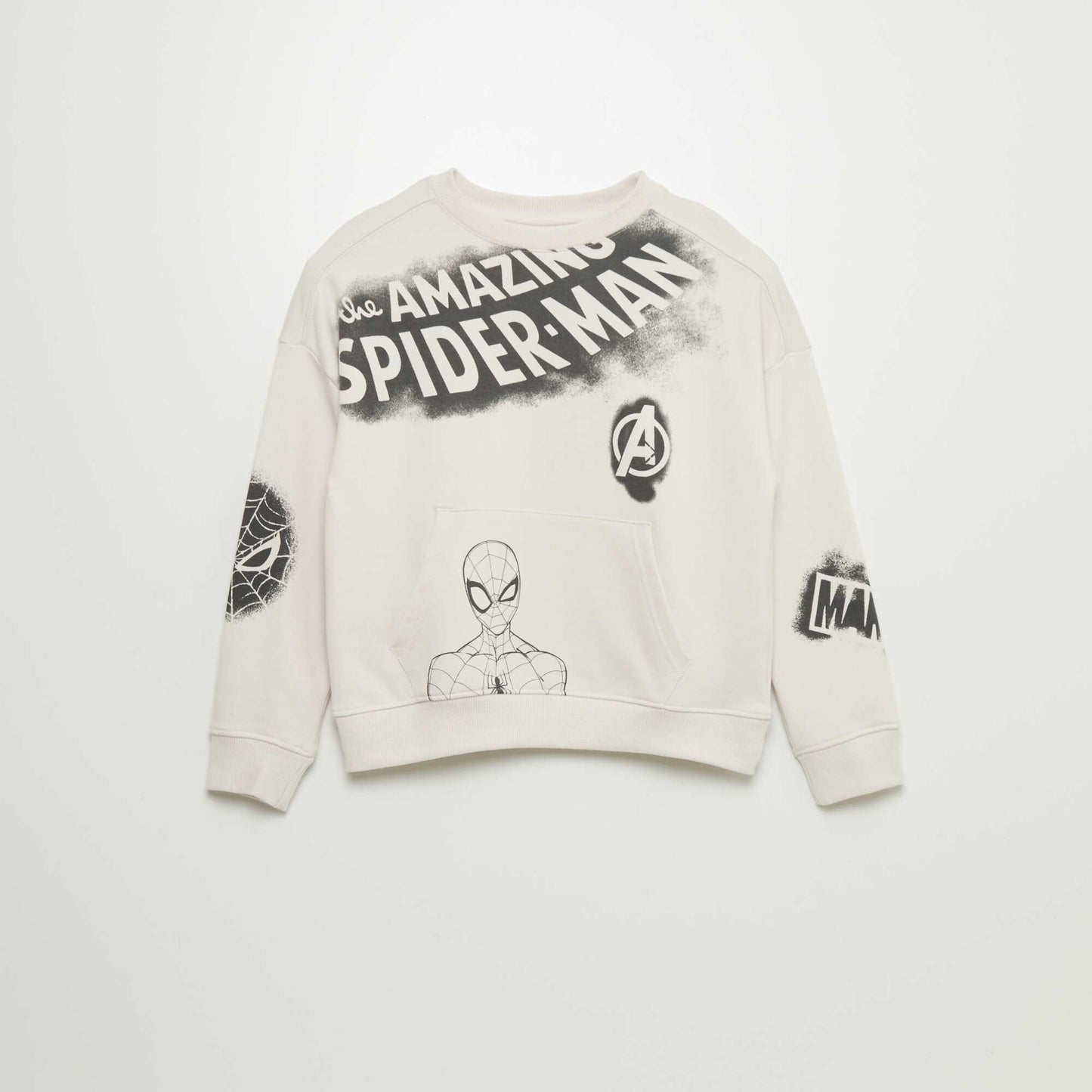 Spider-Man round-neck sweatshirt WHITE