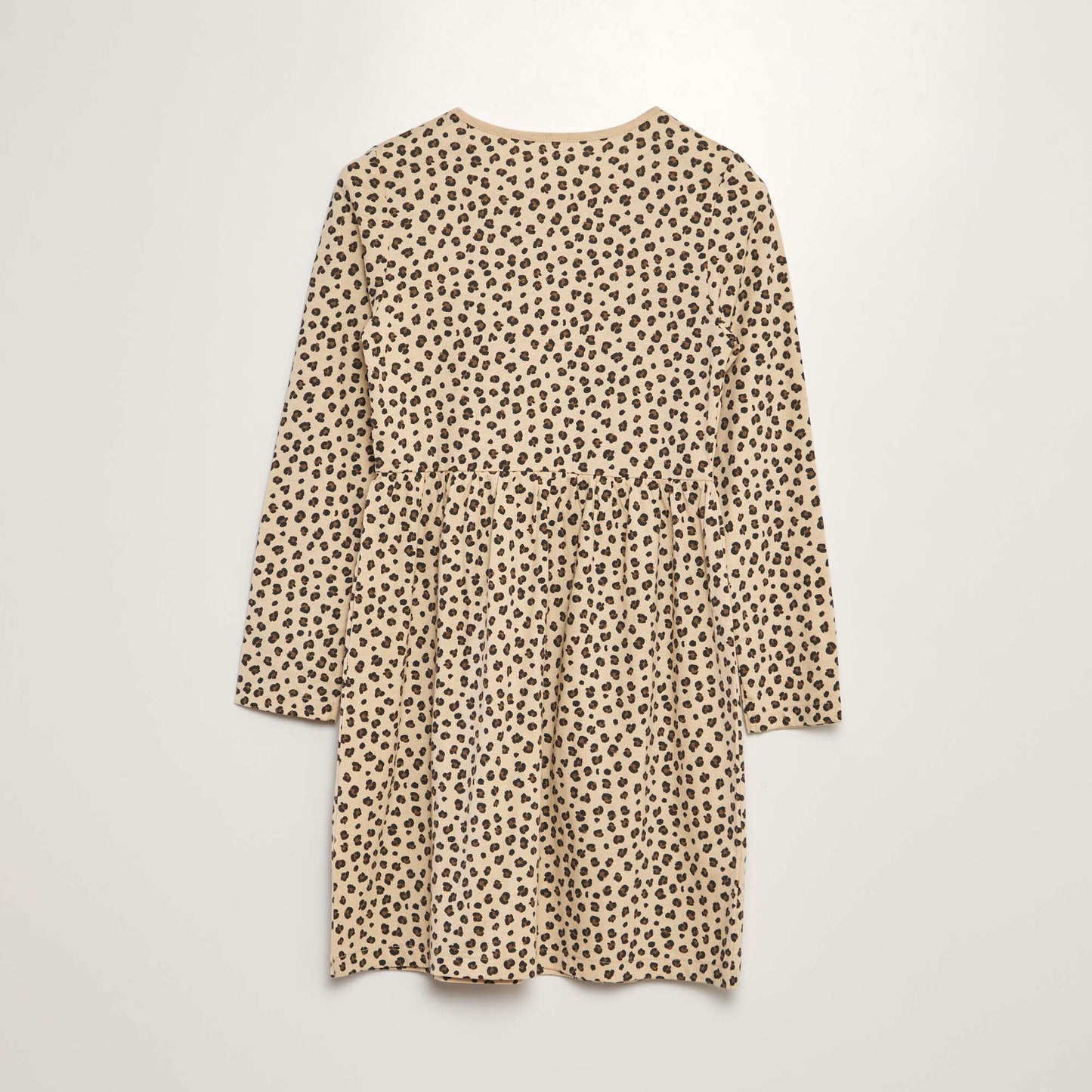 Jersey leopard print dress BEIGE