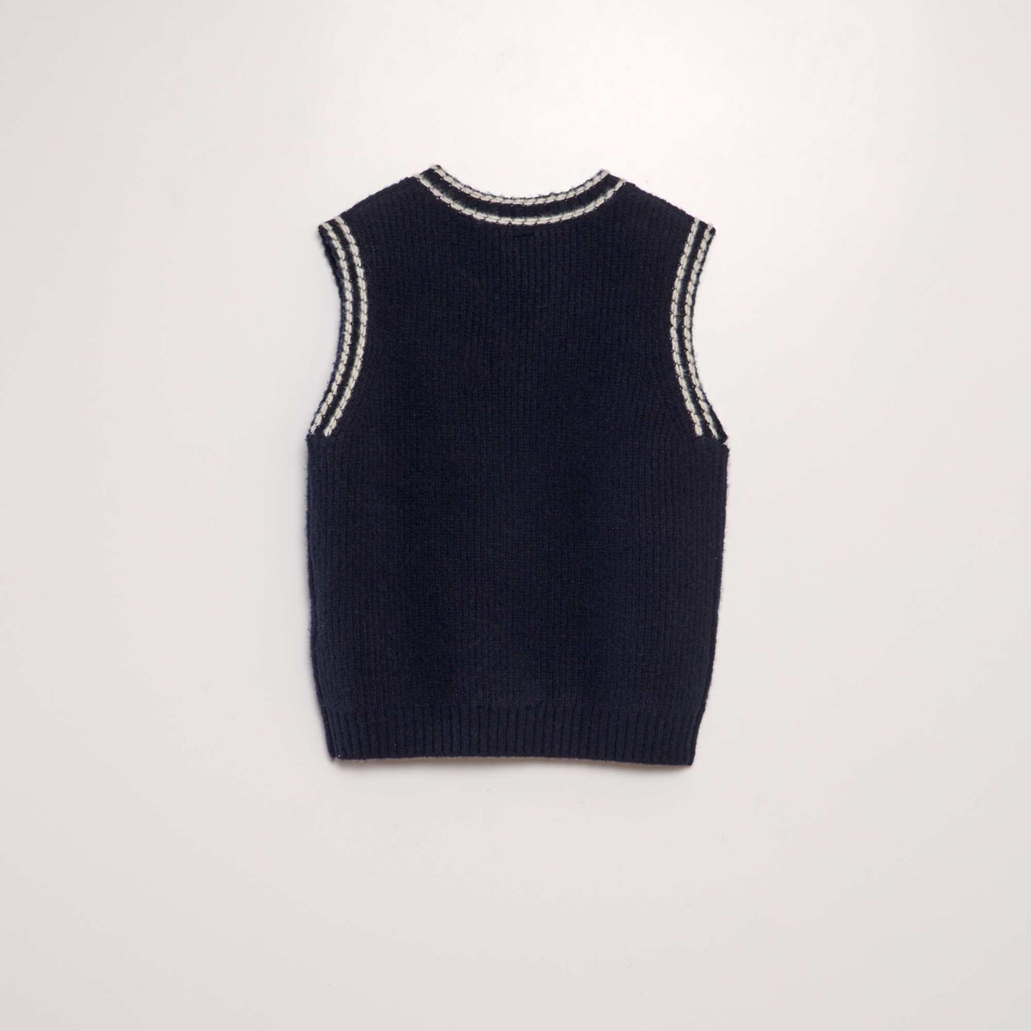 Sleeveless V-neck sweater blue