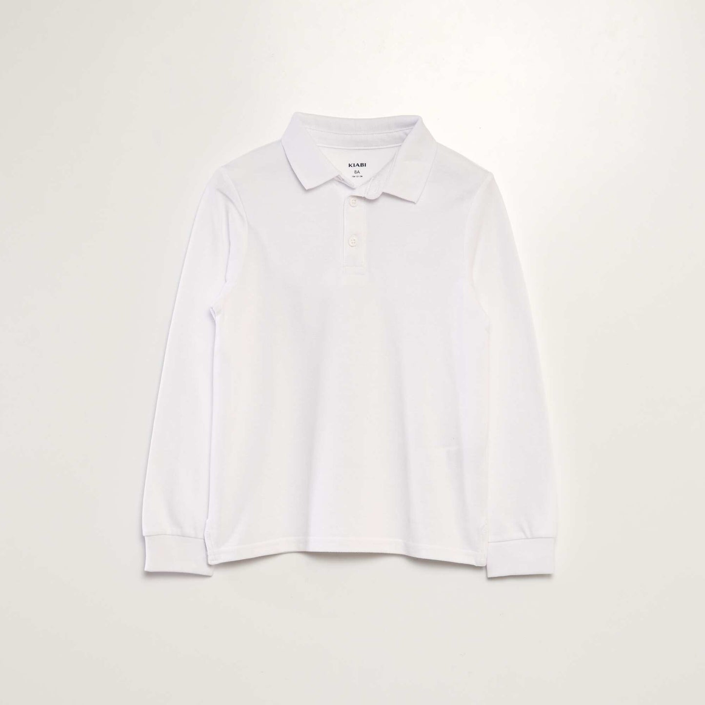 Long-sleeved polo shirt WHITE