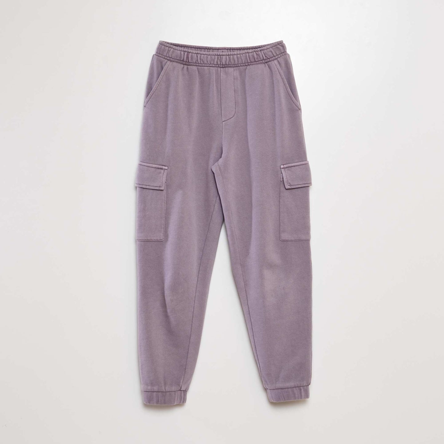 Sweatshirt fabric trousers with pockets PURPLE