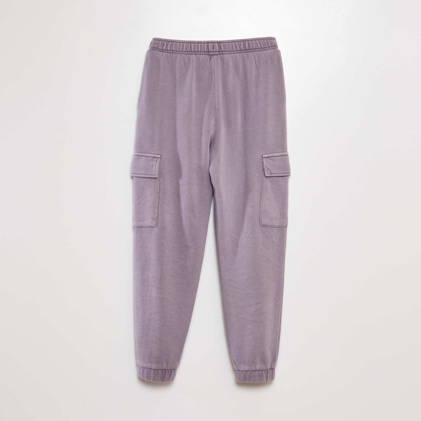 Sweatshirt fabric trousers with pockets PURPLE