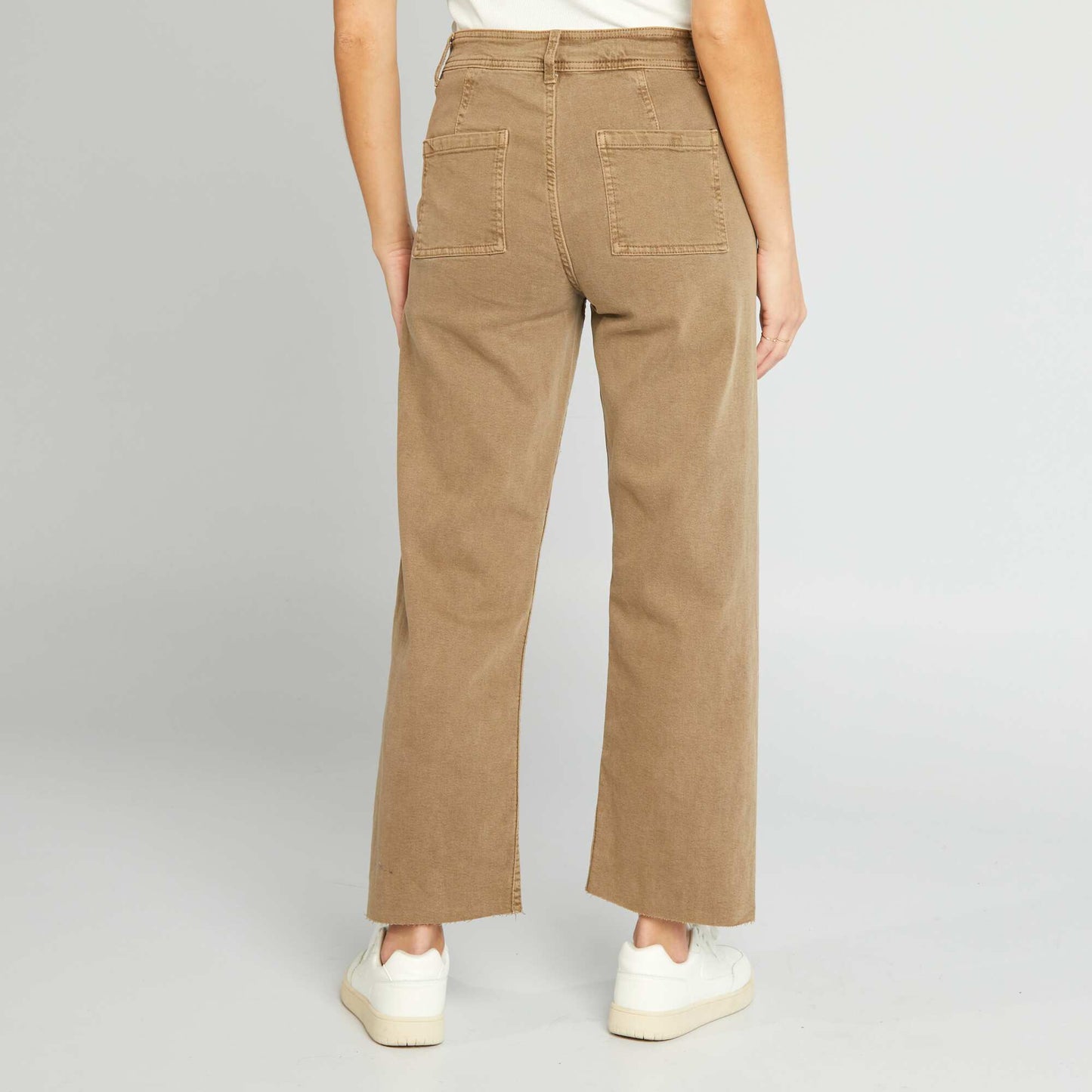 Straight wide-leg trousers - L28 BROWN